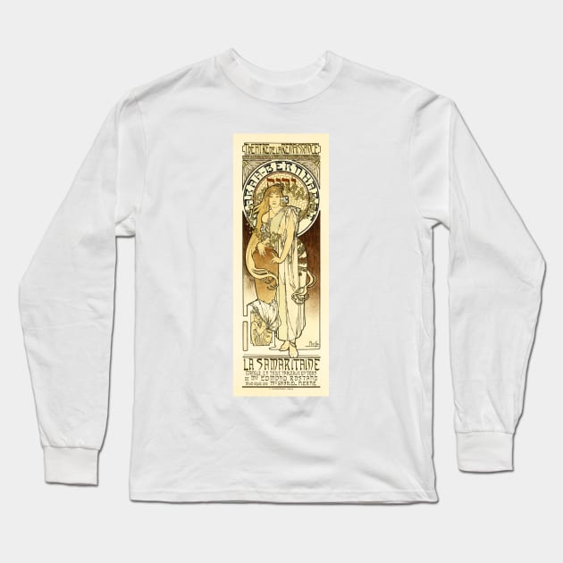 SARAH BERNHARDT French Theater Art Nouveau by Alphonse Mucha Long Sleeve T-Shirt by vintageposters